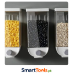 1.5L wall-mounted cereal dispensers feature a transparent body for easy food visibility