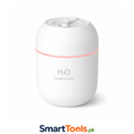 H2O Humidifier, a compact USB-powered desktop device featuring cool mist spraying and ambient LED lights